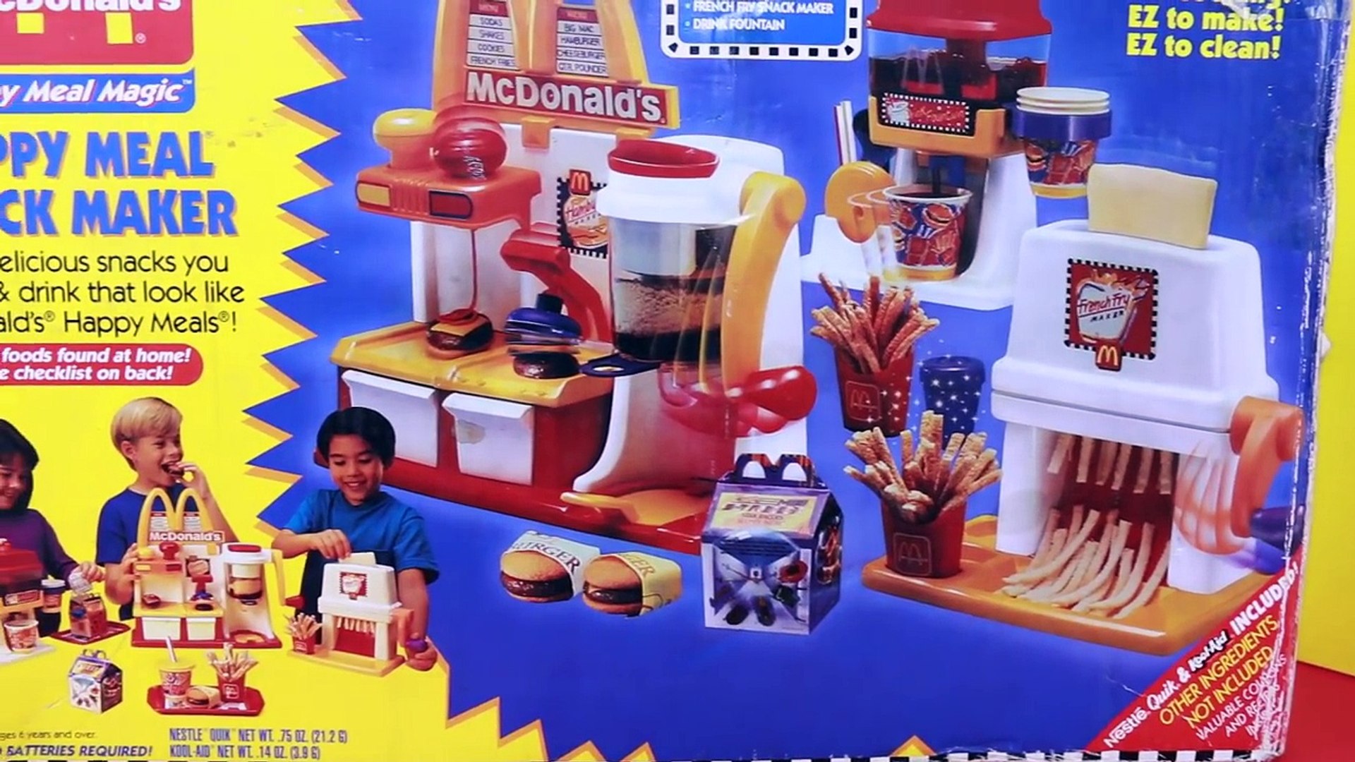 MEGA McDonalds Happy Meal Magic Snack Maker Set Hamburger French Fries &  Drink Makers DisneyCarToys - video Dailymotion