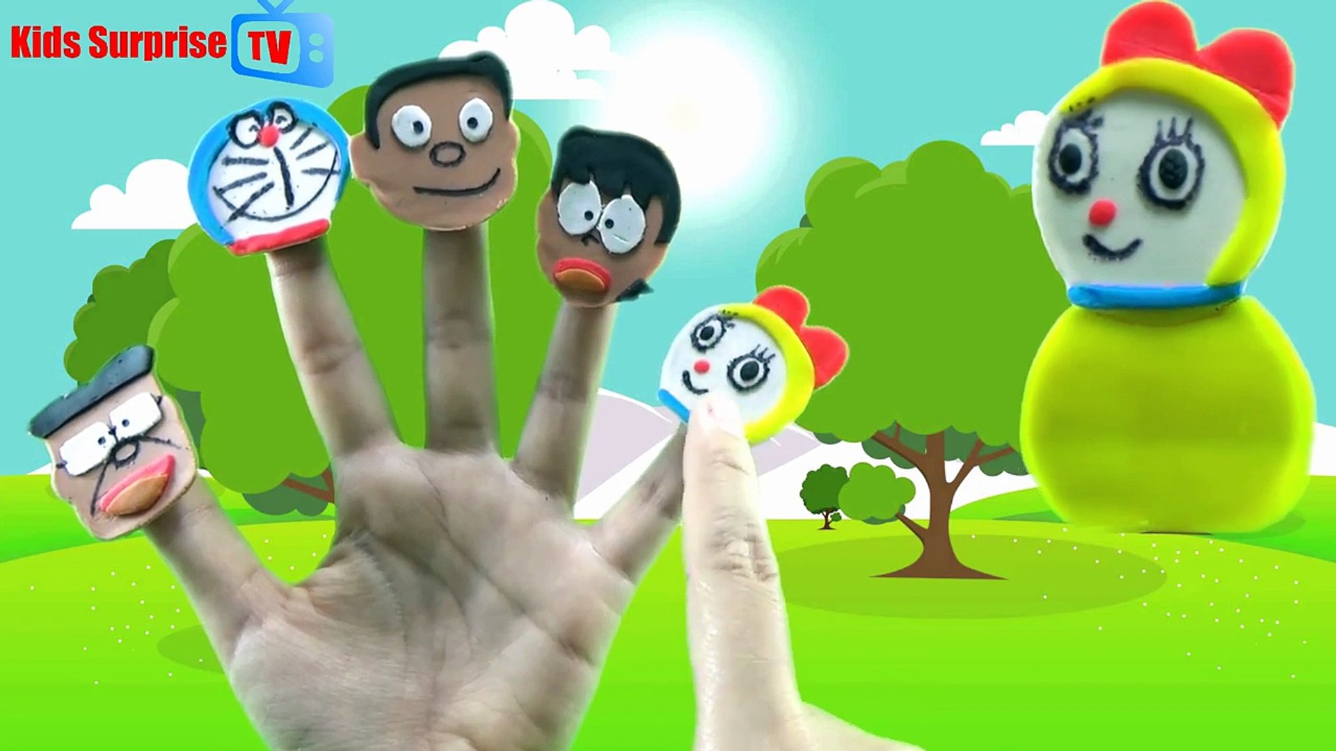 ⁣Nobita Doreamon finger family collection | Doremon play doh Peppa pig | finger family song