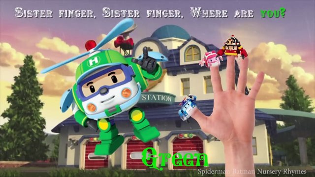 Robocar Poli Finger Family Nursery Rhymes Songs | Learning Colors for Children with Robocar Poli
