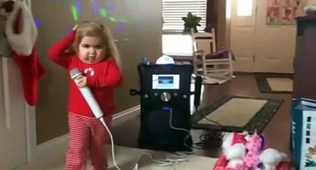 Little Girl Singing A Song