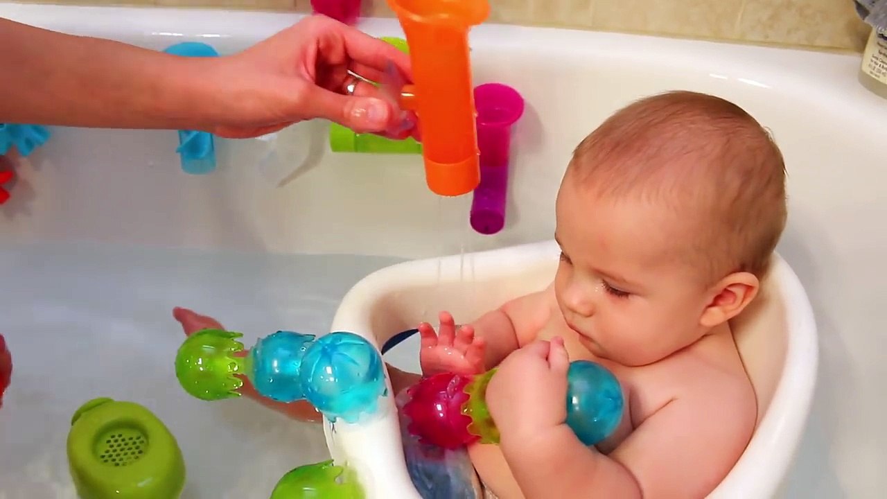 BABY Bath Time Big Boy Bath Toys & Whale Shark Eats Fish With Cute Chubby Baby Adam by DisneyCarToys