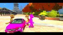 TALKING TOM COLORS & COLORS MERCEDES BENZ EPIC CRASH PARTY Nursery Rhymes for Children Songs