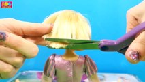 Disney Tangled Princess Rapunzel Complete Makeover for Frozen Elsas Coronation New Hairstyle