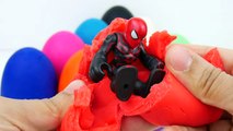 MANY PLAY DOH SURPRISE EGGS - Spiderman McQueen Cars Mickey Mouse Frozen Elsa Peppa Pig & more Toys!