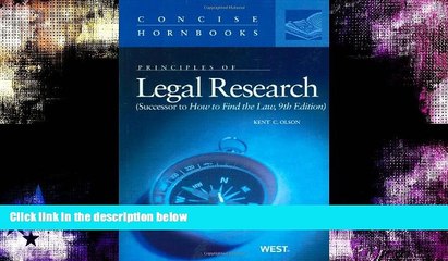 Buy  Principles of Legal Research, Successor to How to Find the Law Concise Hornbook (Concise