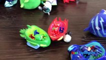SMASHING EGGS PJ MASKS Play Doh Surprise Eggs for Kids Disney Toys Catboy Gekko Owlette Romeo
