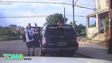 Vídeo mostra policial usando força excessiva em suspeito durante a prisão.