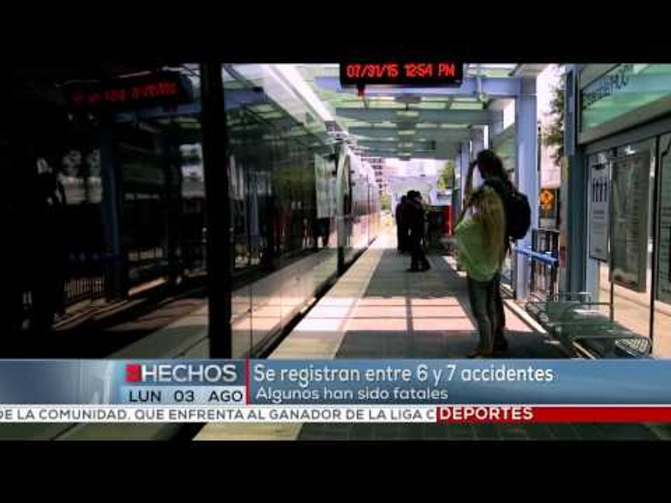 Incrementan accidentes al cruzar vías del metro y tren ligero