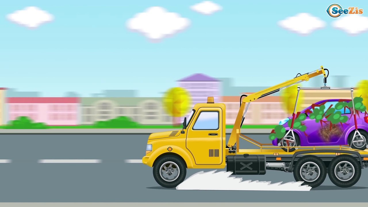 The Yellow Excavator Cartoon for kids | Diggers Cartoons for children | Construction Trucks Video