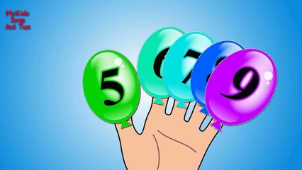 Five little balloons finger song - little baby nursery compilation - Learn numbers collection