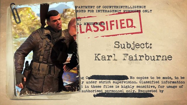 Sniper Elite 4 - Bande-annonce Karl Fairburne