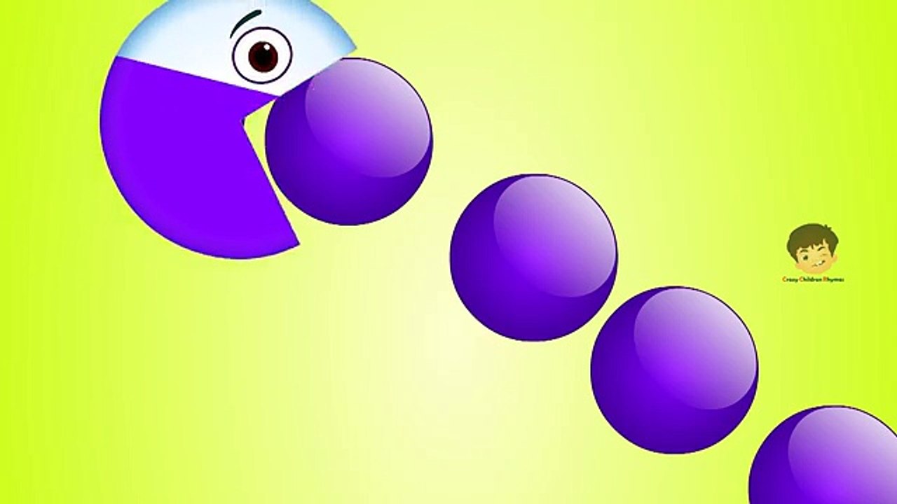 Colors for Children to Learn with Packman Cartoon - Colours for Kids to Learn - Baby Learning Videos