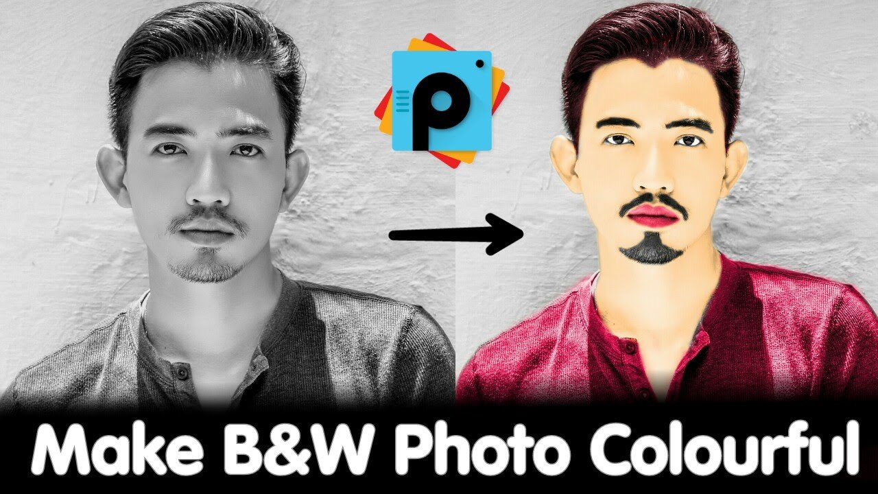 PicsArt Tutorial _ How to Make B&W Photo Colourful with PicsArt _ Best PicsArt Editing HD