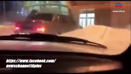 KAZANDA POLİS TƏQİBİNDƏ OLAN SƏRXOŞ SÜRÜCÜ HAVA LİMANINA MAŞINLA DAXİL OLDU