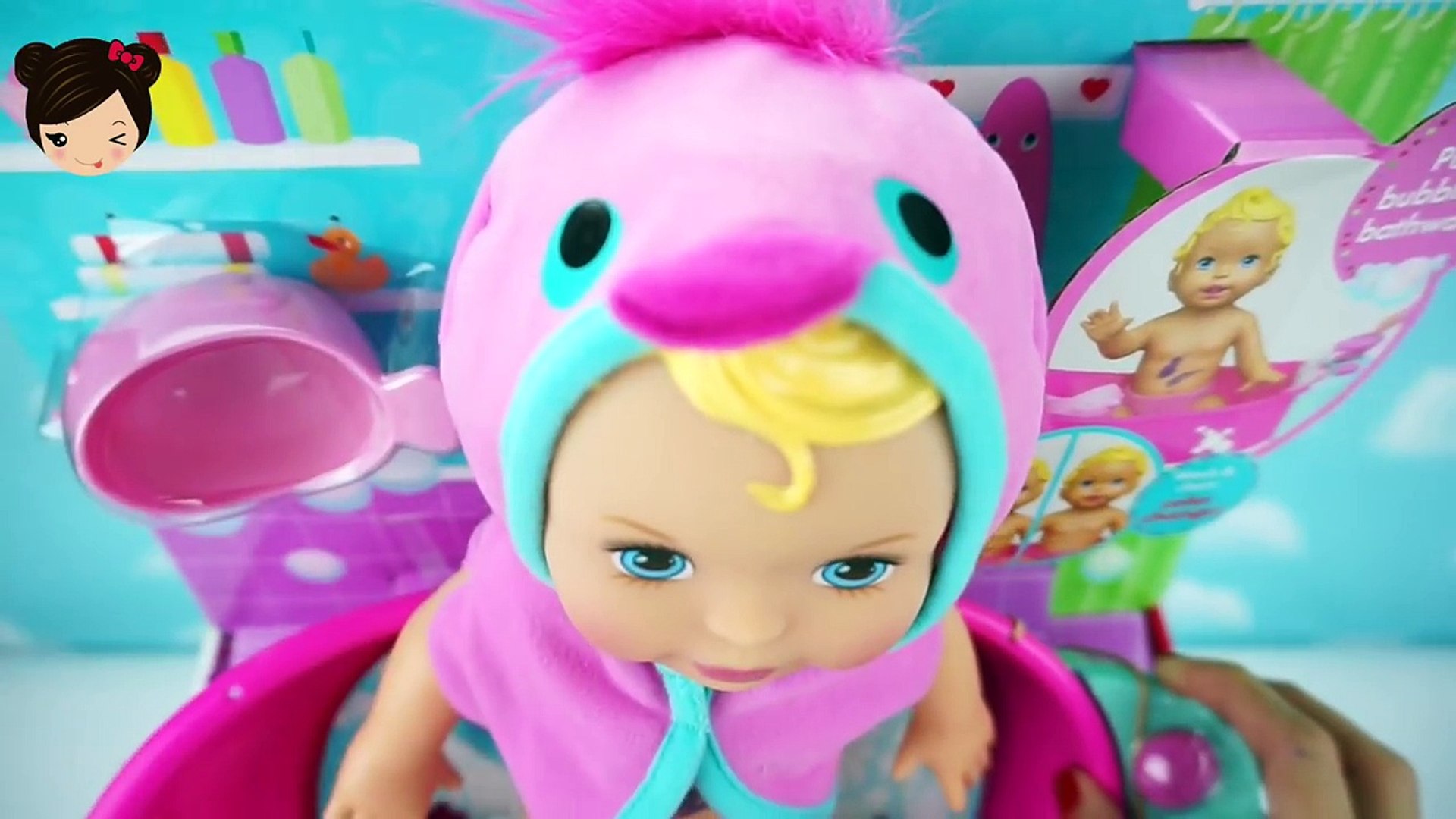 Bañando a la Muñeca Little Mommy- Bebe de con Bañera de burbujas - 動画 Dailymotion