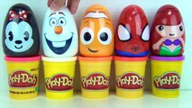 Rolly Polly BUBBLE BATH & Playdoh Minnie Mouse, Disney Frozen Olaf, Ariel, Spiderman, Nemo