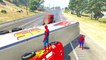 Comptines Bébé - Transport, grosses voitures colorées & Spiderman Mcqueen. Dessin animé fr