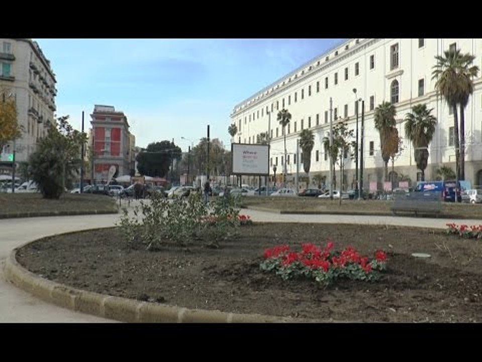 Napoli - Inaugurata area verde in Piazza Carlo III (22.12.16)