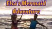 Frozen Elsa Mermaid and Mike The Merman Snorkel in Hawaii & see Sea Turtles by DisneyCarToys