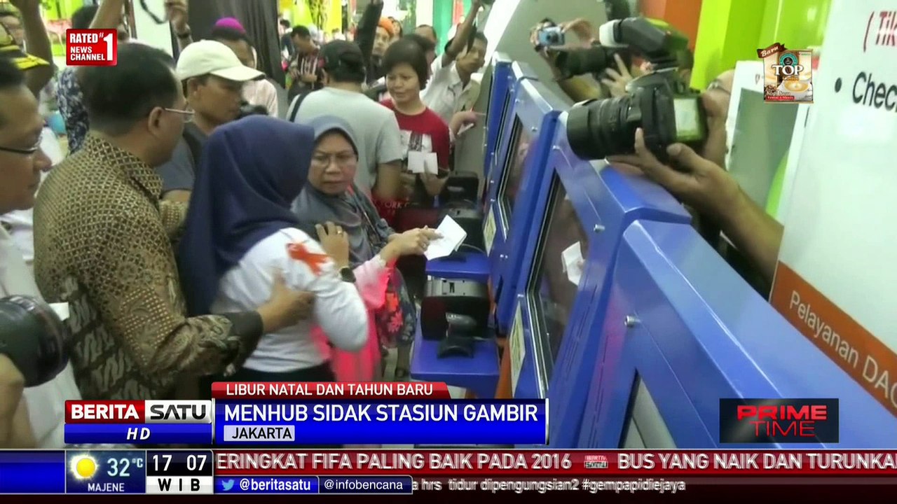 Menhub Budi Pantau Pelayanan Stasiun Gambir