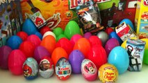 50 Surprise eggs Unboxing Kinder Surprise Eggs Cars Киндеры Сюрпризы на русском языке тачки