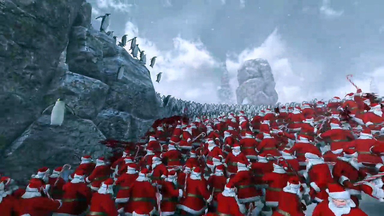 Epic Battle Simulator : 4000 pères Noël vs 11 000 pingouins