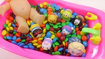 Baby Doll Bath Time Learn Numbers M&Ms Chocolate Learn Colors Slime Surprise Eggs Play Doh Toys