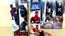 Super Heroes black armor | Spiderman vs Agent Venom vs Black Panther | Titan hero series | hot toys