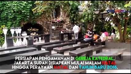 Persiapan Pengamanan di Gereja Katedral Jelang Natal 2016