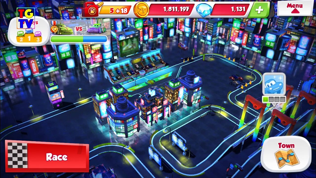 Cars: Fast as Lightning NEON RACING! Mecha Mod Shu Unlocked vs Wingo, McQueen, Max