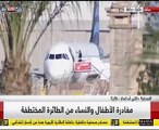 لحظة اطلاق سراح بعض مختطفى الطائرة الليبية فى مطار مالطا