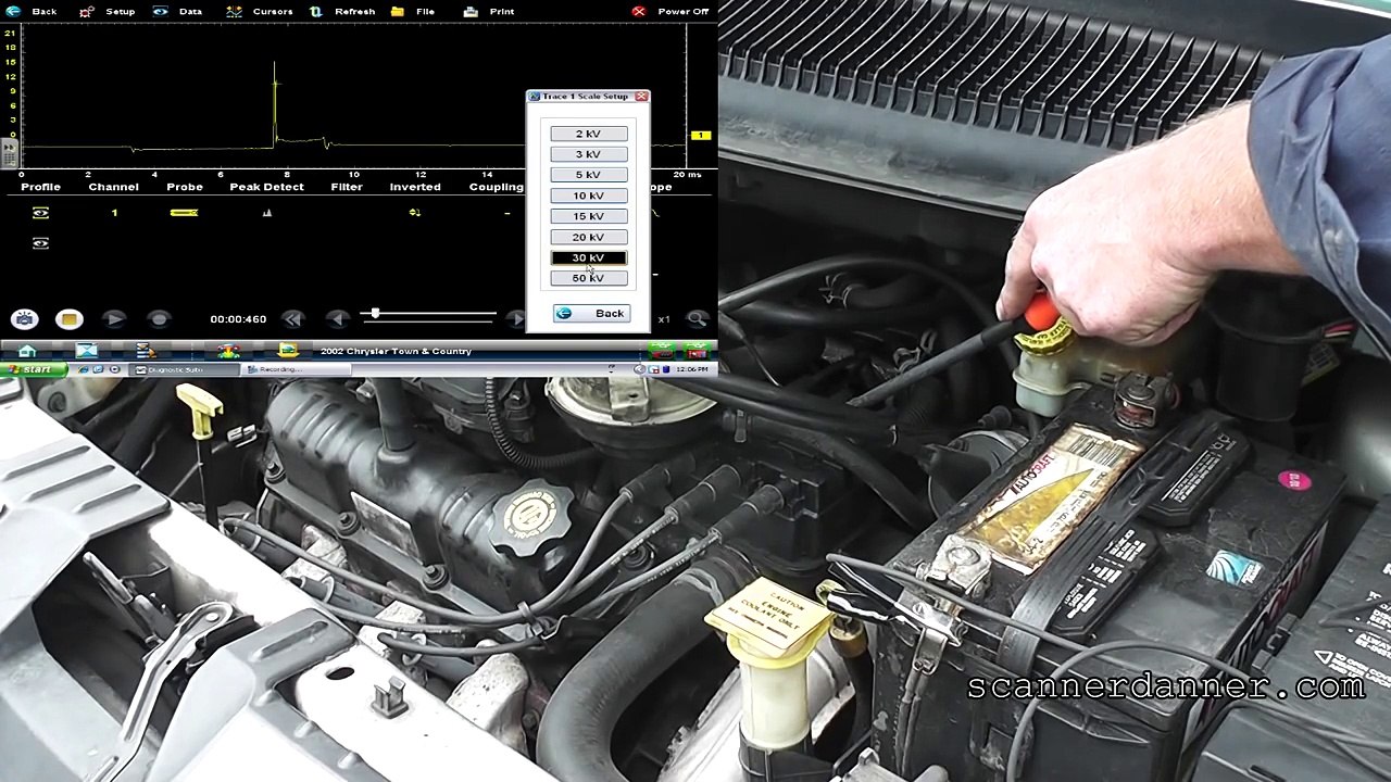 Ignition testing with a scope (Secondary Waveforms) - open plug wire