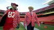 Rob Riggle and David Koechner tailgate at Arrowhead