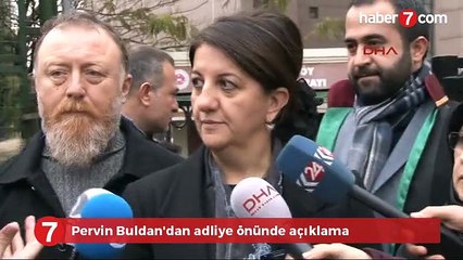 Pervin Buldan'dan adliye önünde açıklama