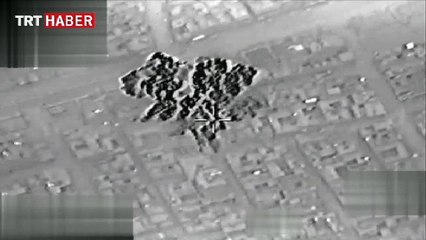 Türk jetleri El Bab'ta DEAŞ'a ait silah deposunu böyle vurdu