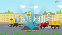 The Yellow Bulldozer and The Truck - Construction Trucks Video - Vehicle & Chi Chi Car for children