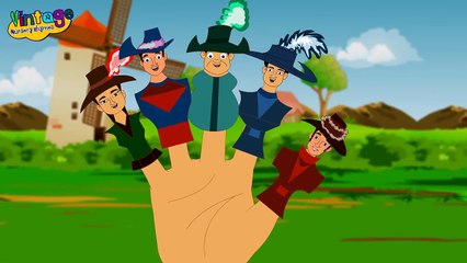 Finger Family Three Musketeers Family | Learning through Finger Family Rhymes