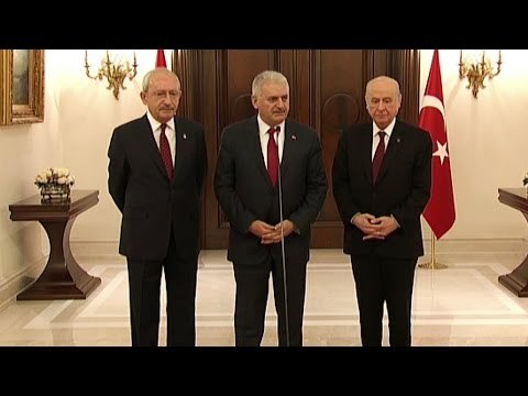Binali Yıldırım, Kemal Kılıçdaroğlu ve Devlet Bahçeli ortak açıklama yaptı