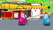 Camión de Bomberos y Ambulancia | Dibujos animados de COCHES | Caricaturas de carros