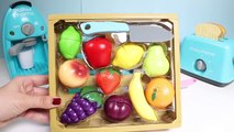 Toy Cutting Fruits & Vegetables Velcro Cooking Playset FROZEN Kitchen Toy Food Videos-iwBnf_OEFAM
