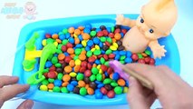 Baby Doll Bath Time M&Ms Candy Learn Colours Surprise Toys Finding Dory for Children