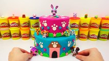 GIANT Littlest Pet Shop Play-Doh Surprise Cake ; Shopkins Rabbids My Little Pony