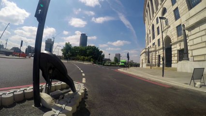 Pedestrian spits at Cyclist