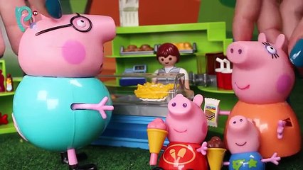 Peppa Pig Juguetes en Español  La familia va a la heladería ᴴᴰ ❤️