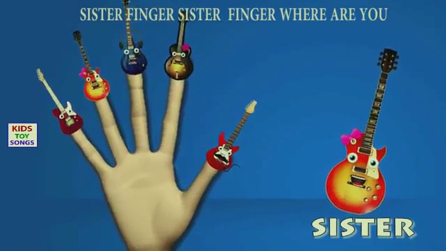 Guitar Finger Family Nursery Rhyme | Finger Family Songs | Guitar Daddy Finger Rhymes For Kids