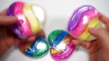 How To Make Pearl Colors Jelly Slime Clay DIY Rainbow Heart Slime Syringer Toy Learn Colors