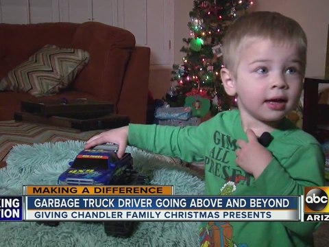 Garbage truck driver goes above and beyond for Valley kids