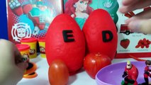 The Color Red with Jumbo Surprise Eggs Play-Doh - Learn Colors for Baby, Toddler Preschool