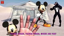 MICKEY MOUSE VS VENOM Finger Family | Nursery Rhymes for Children | 3D Animation