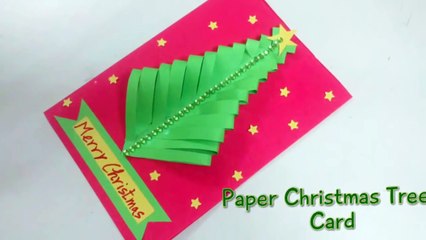 Easy Paper Christmas Tree Card Making Idea _ How To _ CraftLas